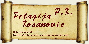 Pelagija Kosanović vizit kartica
